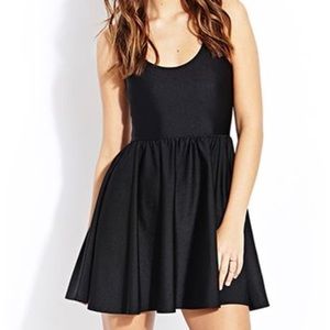 American Apparel Black Figure Skater Halter Dress